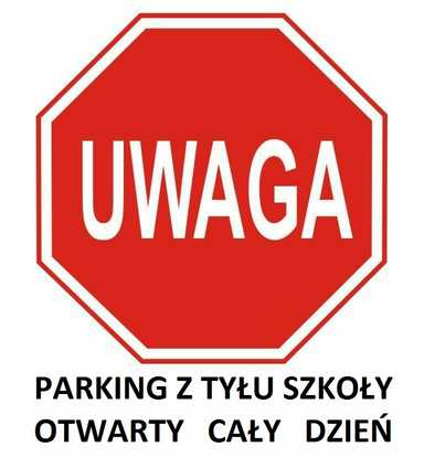 Parking z tyłu Szkoły